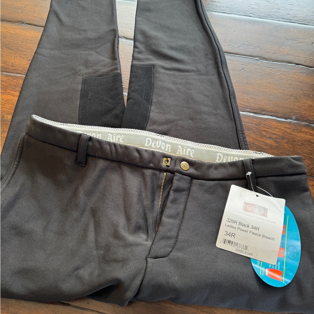 Women’s Devon Aire Equestrian Power Fleece Breech- Size 34R NWT - Picture 8 of 11